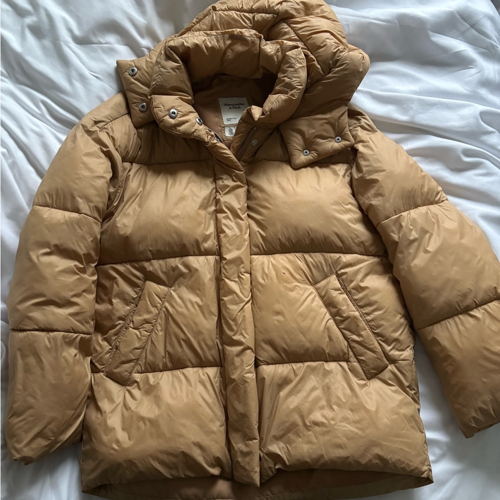 Abercrombie & Fitch Camel Puffer Jacket